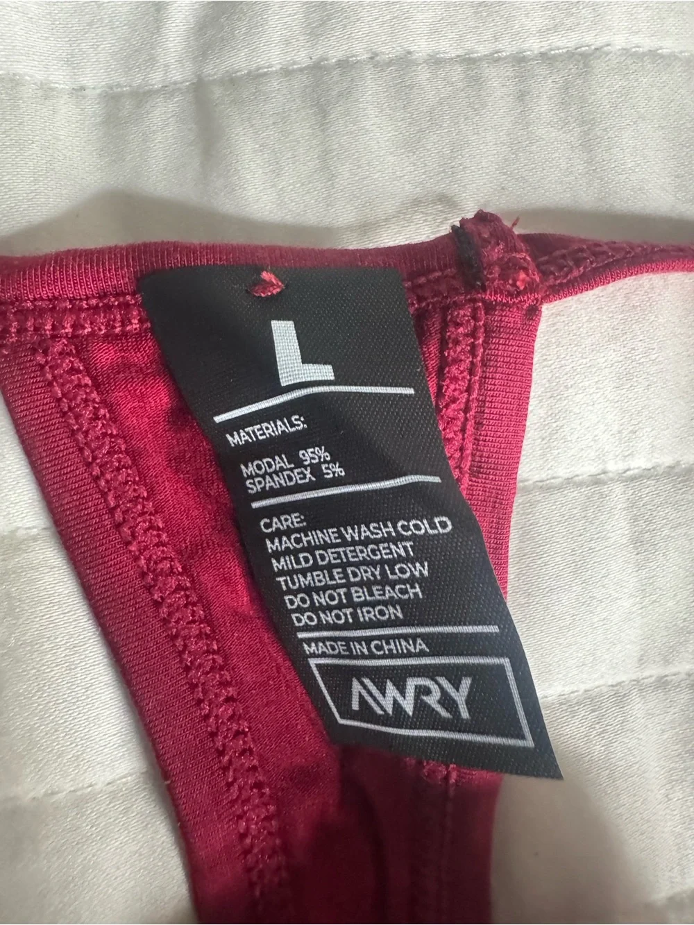 AWRY Men's Minimal String Thong in Burgundy - Invisible Low-Rise Fit